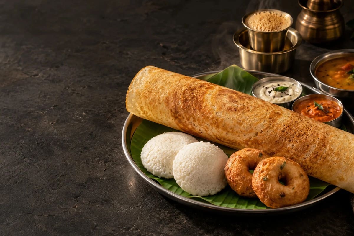 South Indian tiffin spread